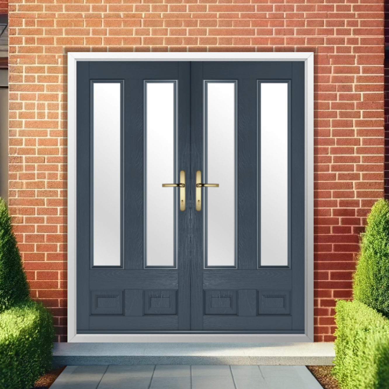 Solidor Edinburgh 2 Composite French Door In Anthracite Grey Image