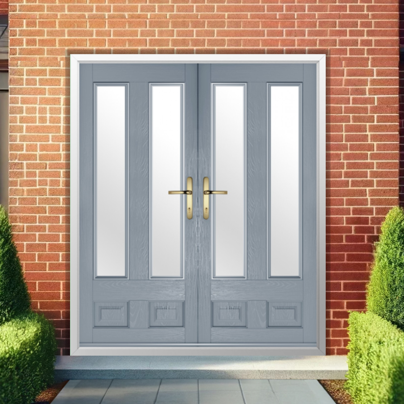 Solidor Edinburgh 2 Composite French Door In French Grey Image