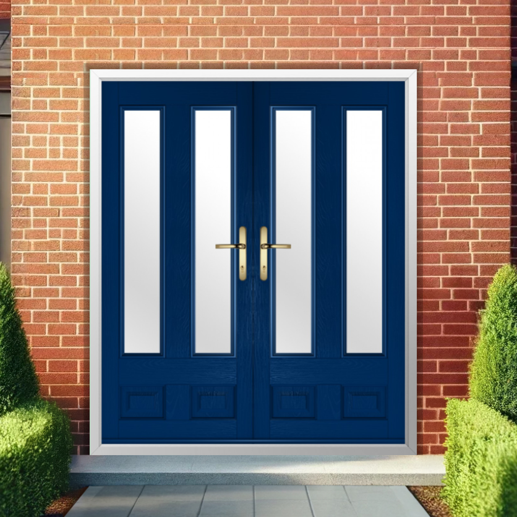 Solidor Edinburgh 2 Composite French Door In Blue Large
                        Image