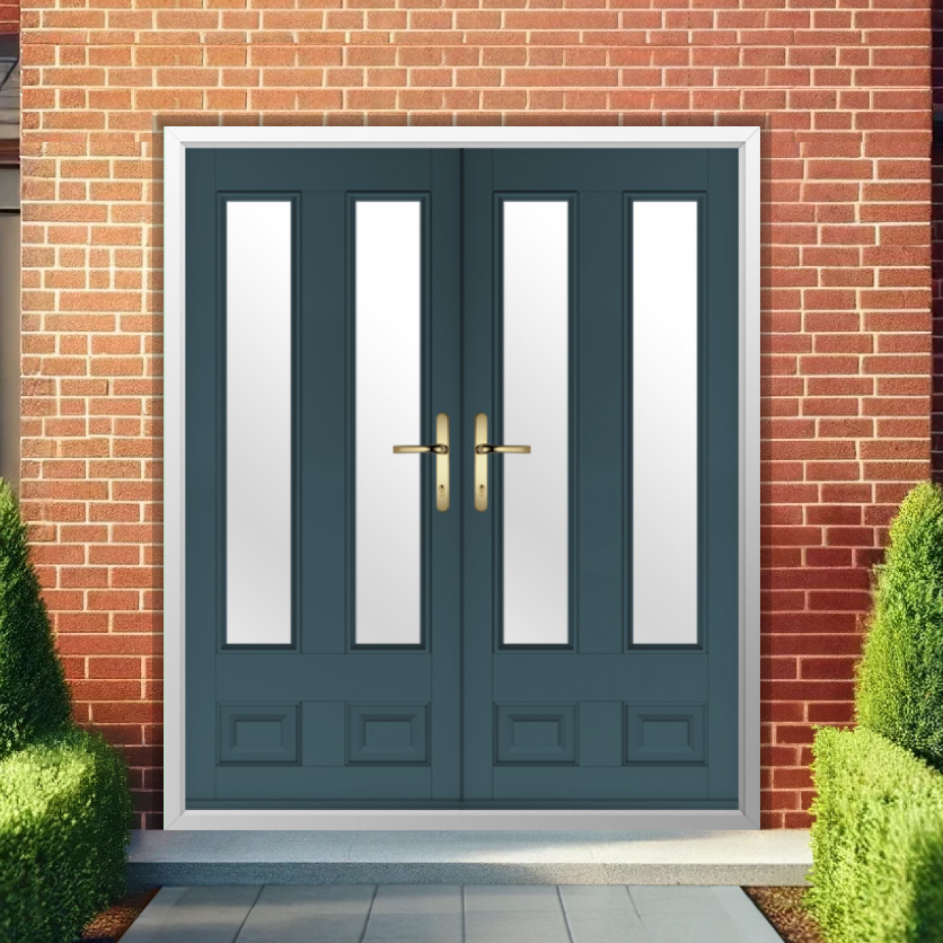 Solidor Edinburgh 2 Composite French Door In Midnight Grey Image