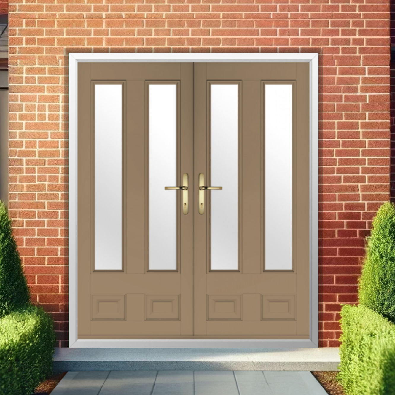 Solidor Edinburgh 2 Composite French Door In Truffle Brown Image
