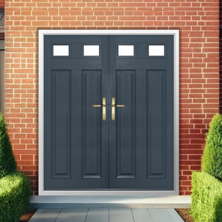 Solidor Berkley 2 Composite French Door In Anthracite Grey