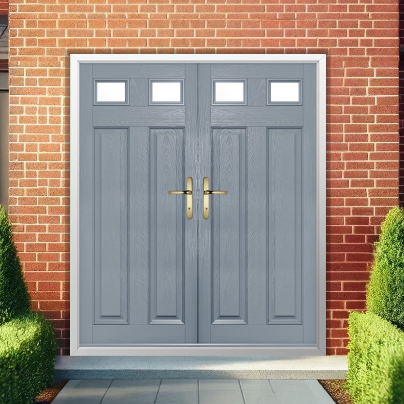 Solidor Berkley 2 Composite French Door In French Grey Image