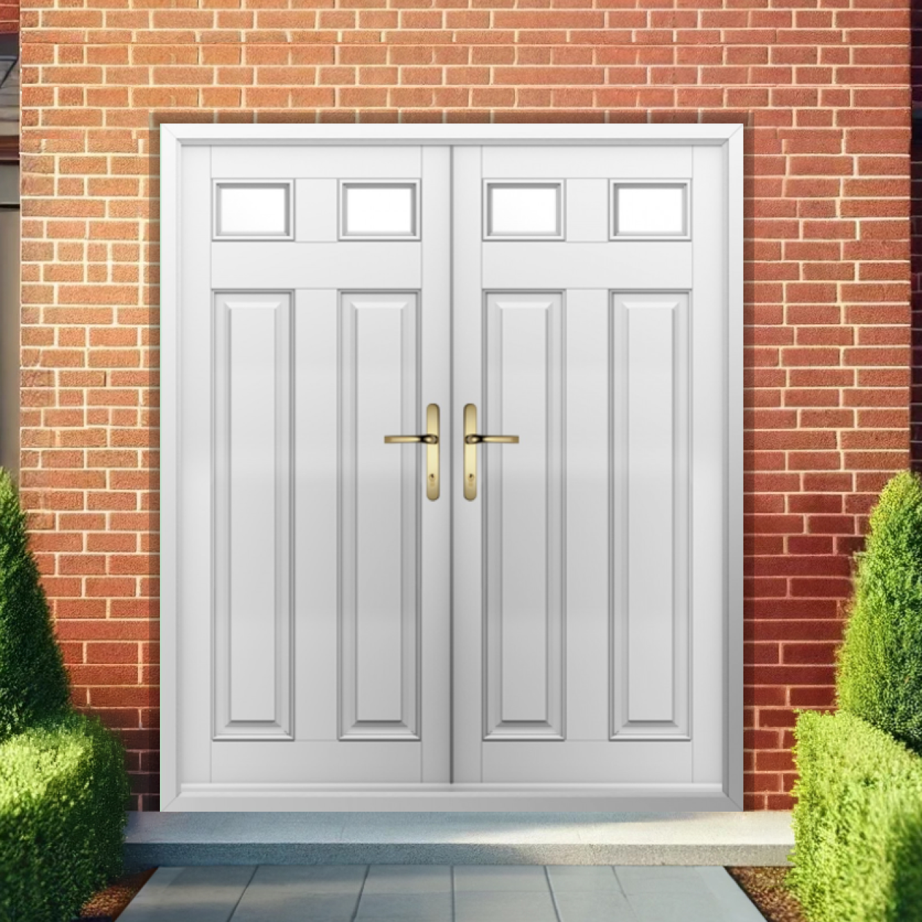 Solidor Berkley 2 Composite French Door In Foiled White Image