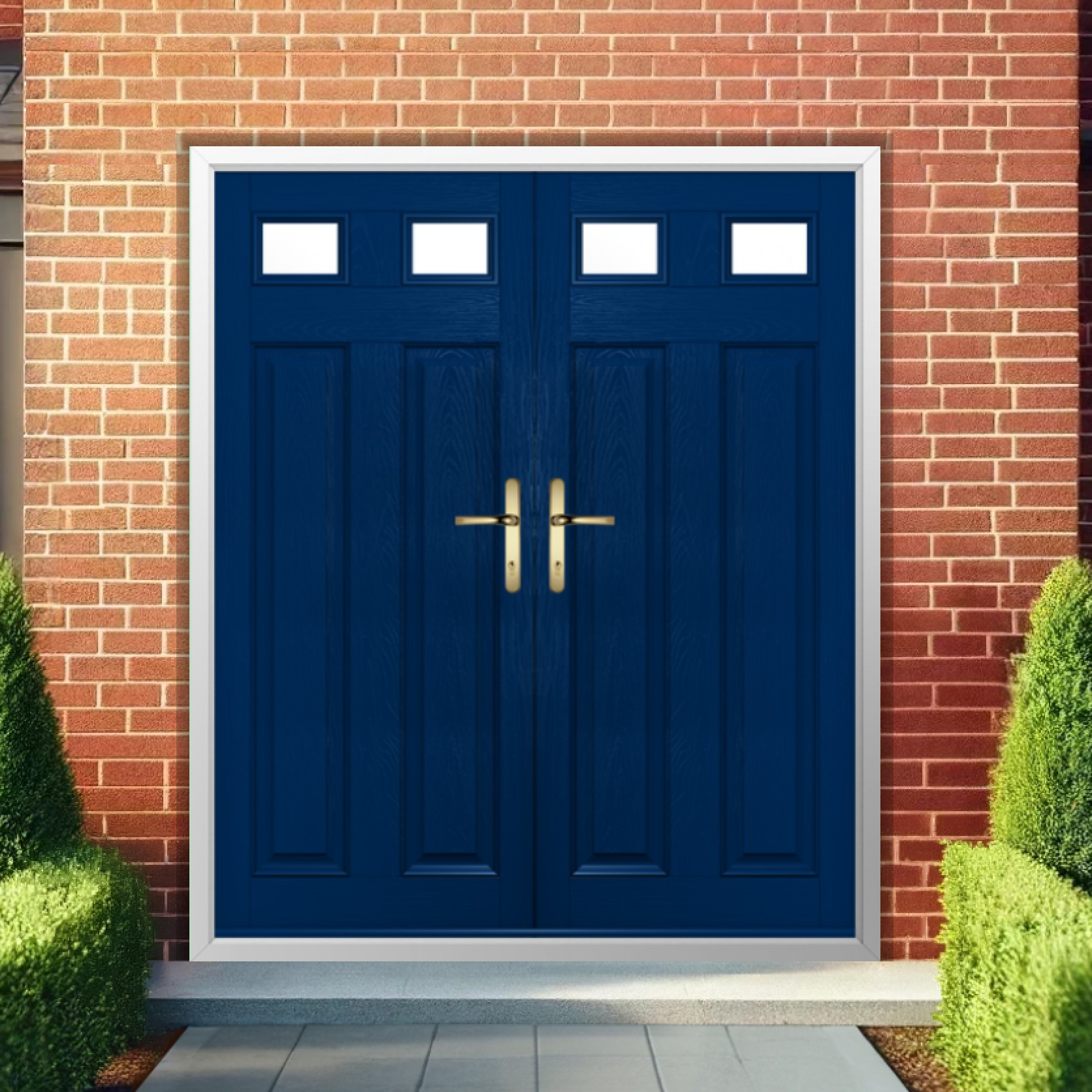 Solidor Berkley 2 Composite French Door In Blue Large
                        Image