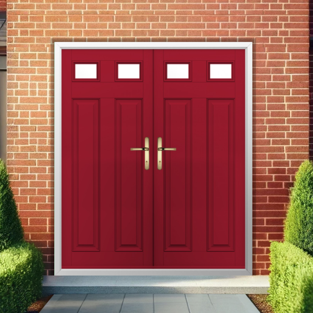 Solidor Berkley 2 Composite French Door In Ruby Red Image
