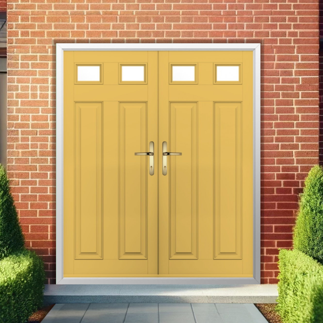 Solidor Berkley 2 Composite French Door In Buttercup Yellow Image
