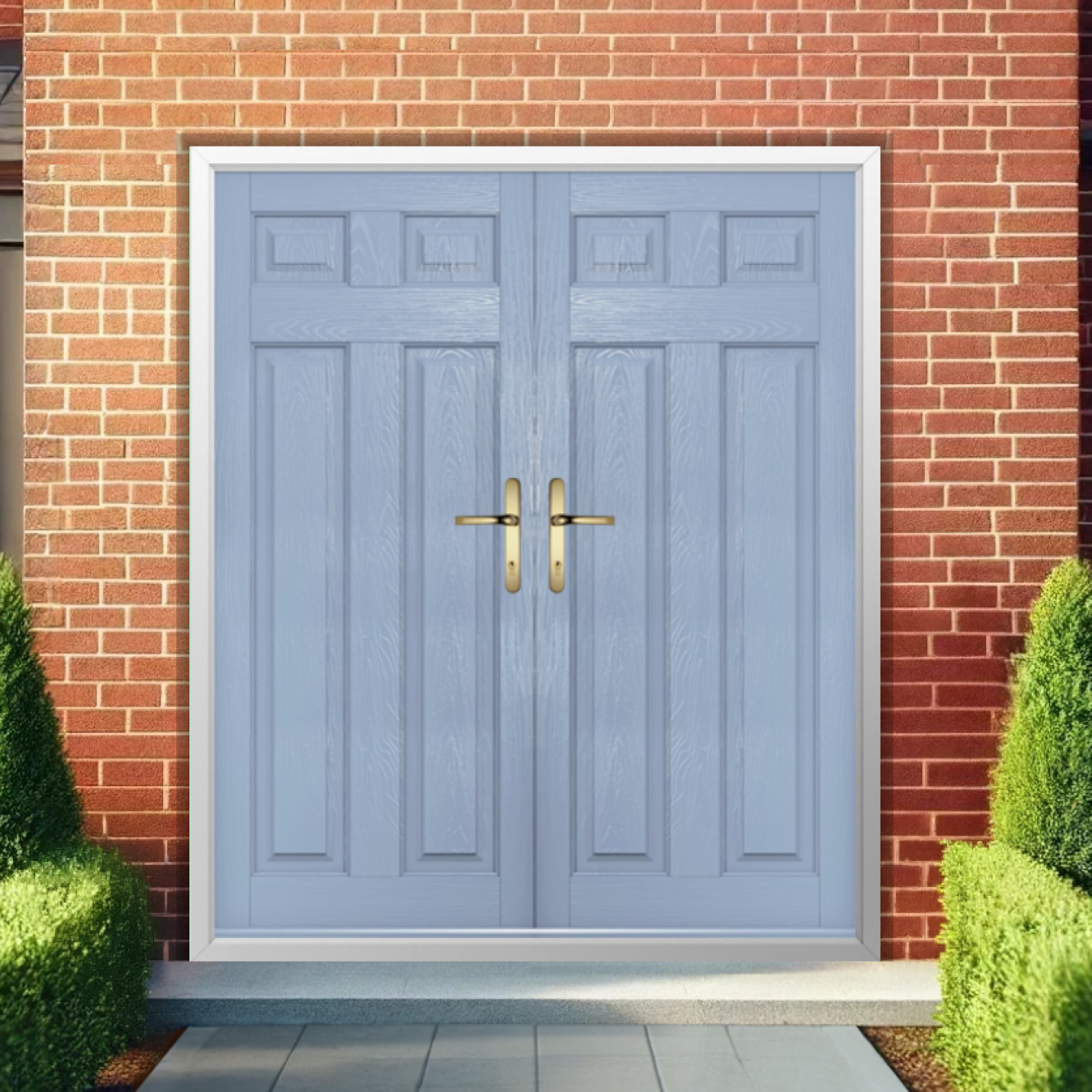 Solidor Berkley Solid Composite French Door In Duck Egg Blue Image