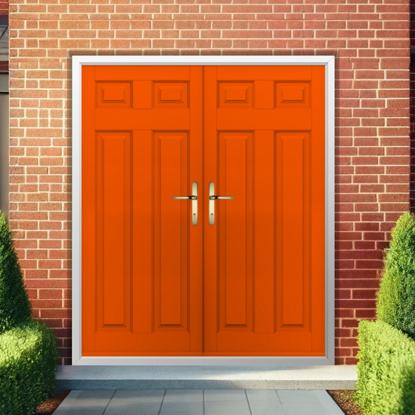 Solidor Berkley Solid Composite French Door In Tangerine Image