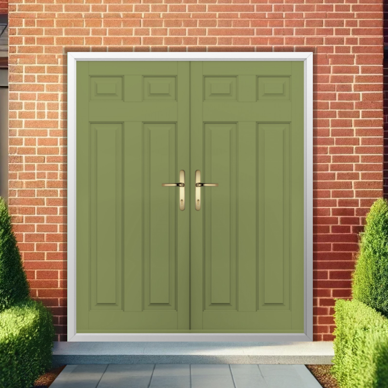 Solidor Berkley Solid Composite French Door In Forest Green Image