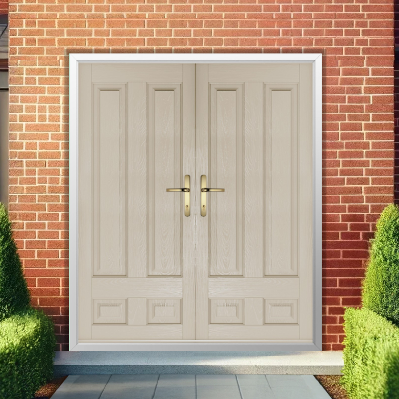 Solidor Edinburgh Solid Composite French Door In Cream Image