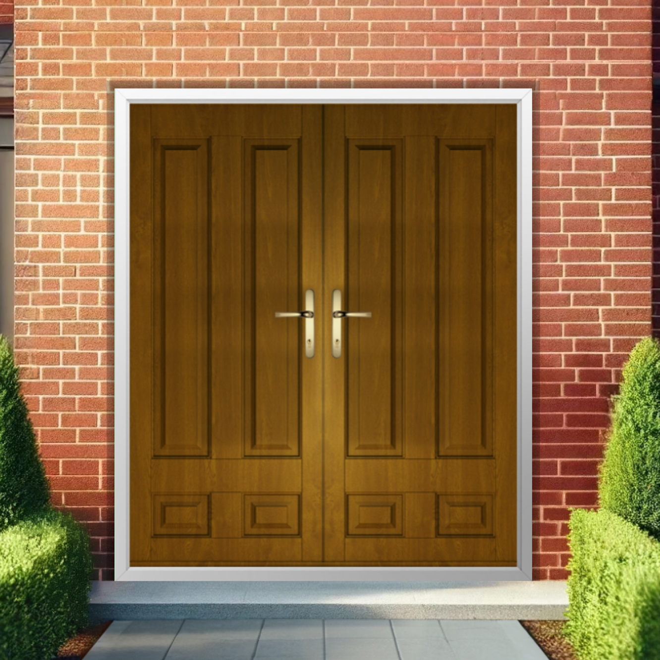 Solidor Edinburgh Solid Composite French Door In Oak Image