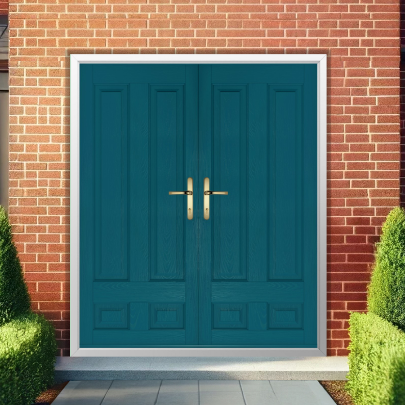 Solidor Edinburgh Solid Composite French Door In Peacock Blue Image