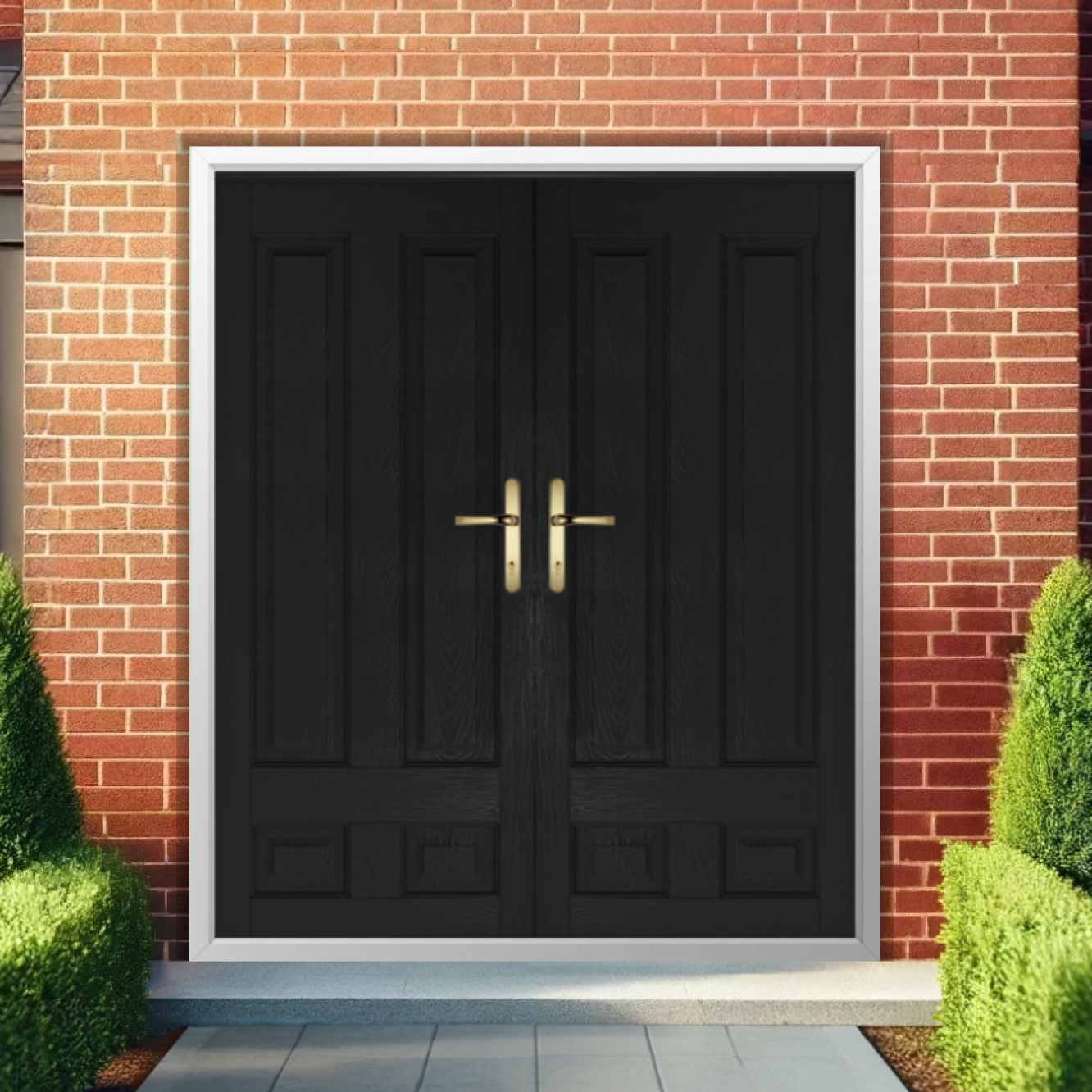Solidor Edinburgh Solid Composite French Door In Black Image