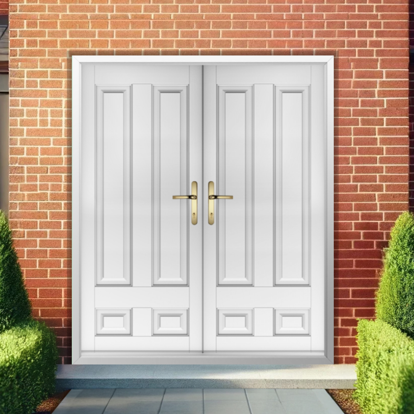 Solidor Edinburgh Solid Composite French Door In White Image