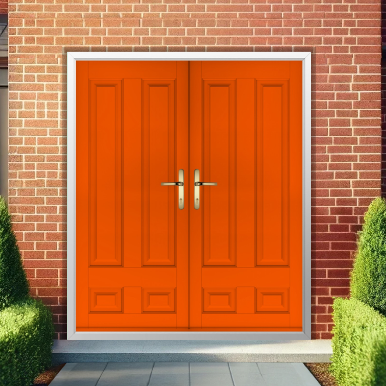 Solidor Edinburgh Solid Composite French Door In Tangerine Image