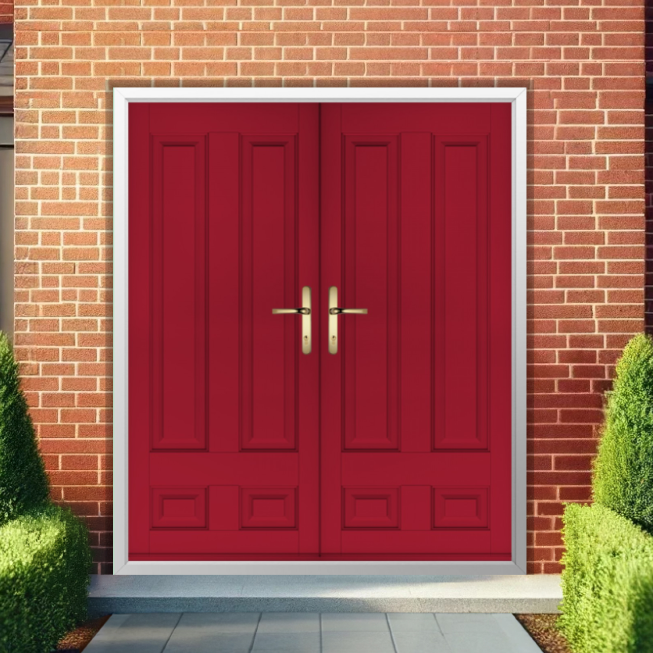 Solidor Edinburgh Solid Composite French Door In Ruby Red Image