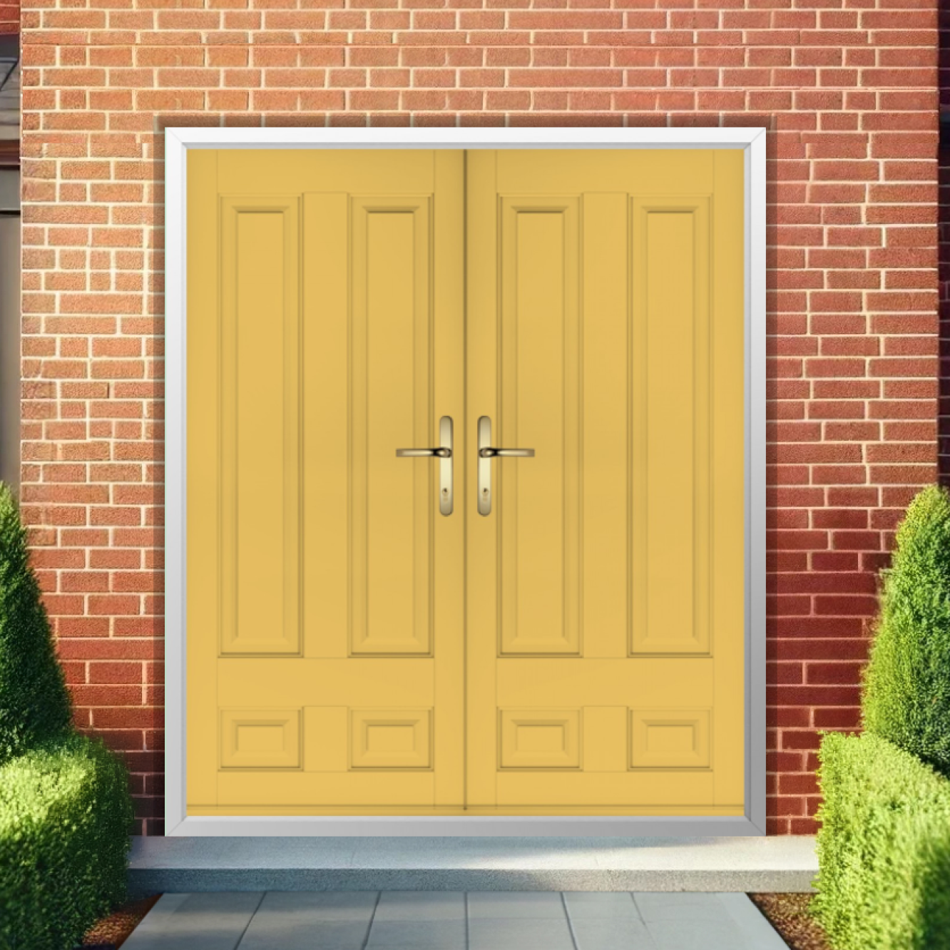 Solidor Edinburgh Solid Composite French Door In Buttercup Yellow Image