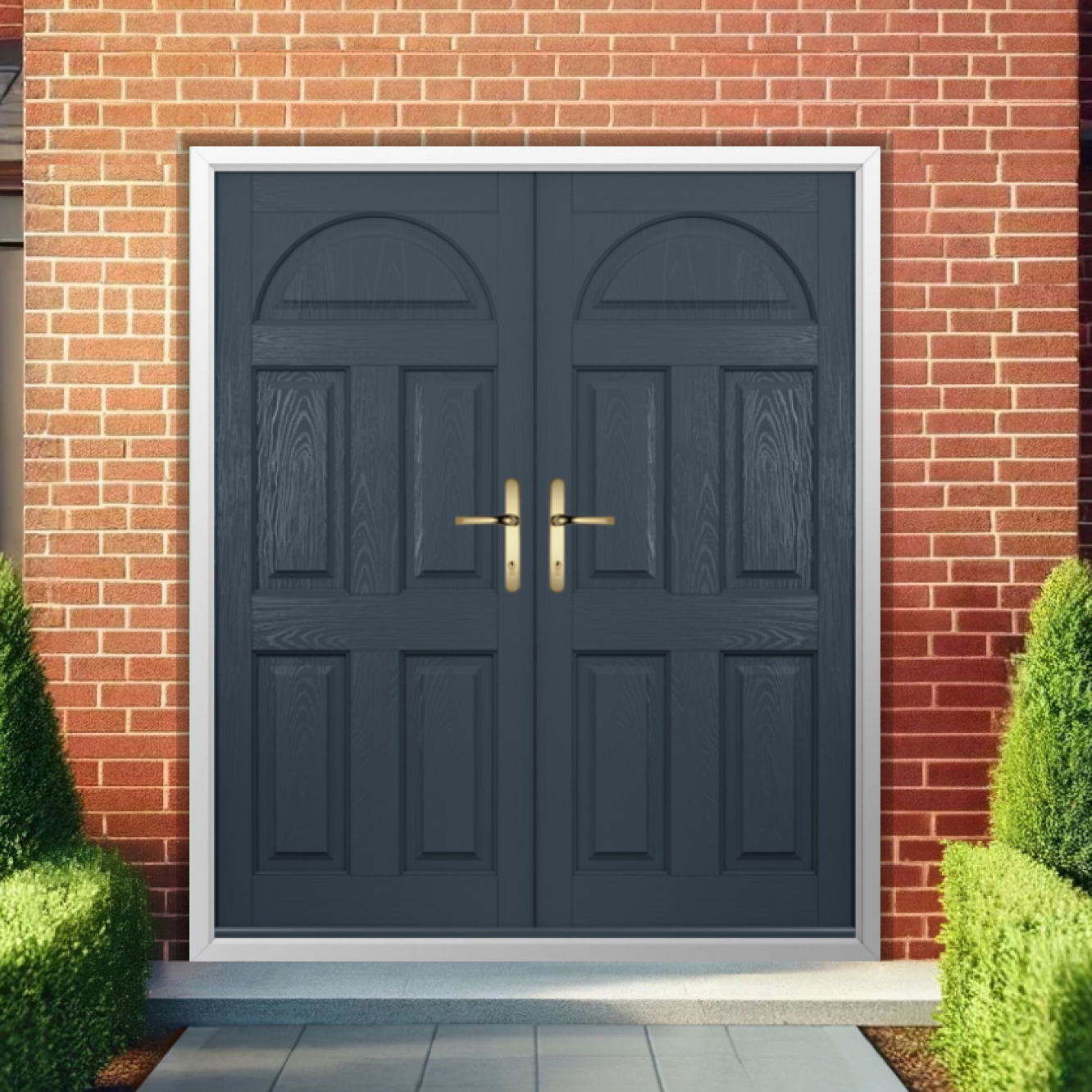 Solidor Conway Solid Composite French Door In Anthracite Grey Image