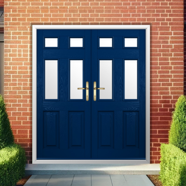 Solidor Tenby 4 Composite French Door In Blue Thumbnail