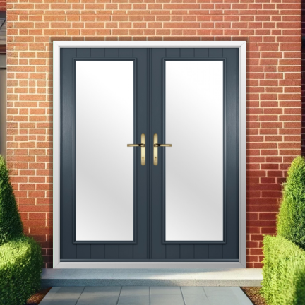 Solidor Biella Composite French Door In Anthracite Grey