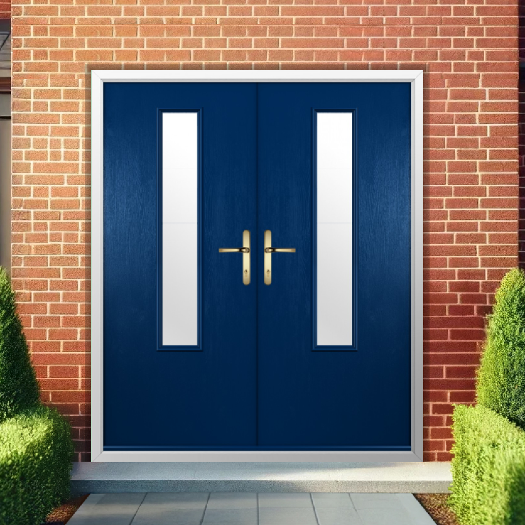 Solidor Monza Composite French Door In Blue Large
                        Image