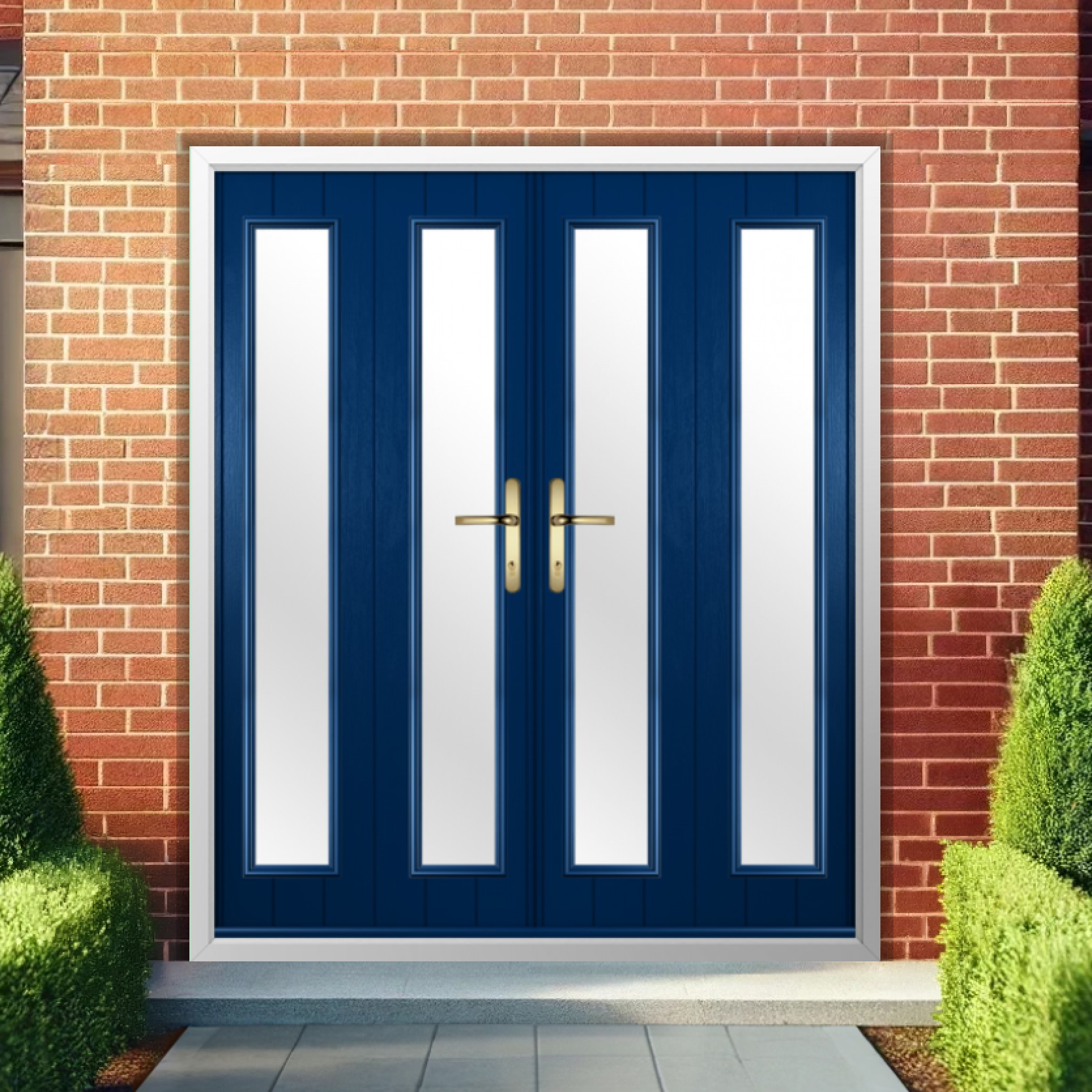 Solidor Venice Composite French Door In Blue Large
                        Image