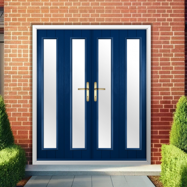 Solidor Venice Composite French Door In Blue Thumbnail