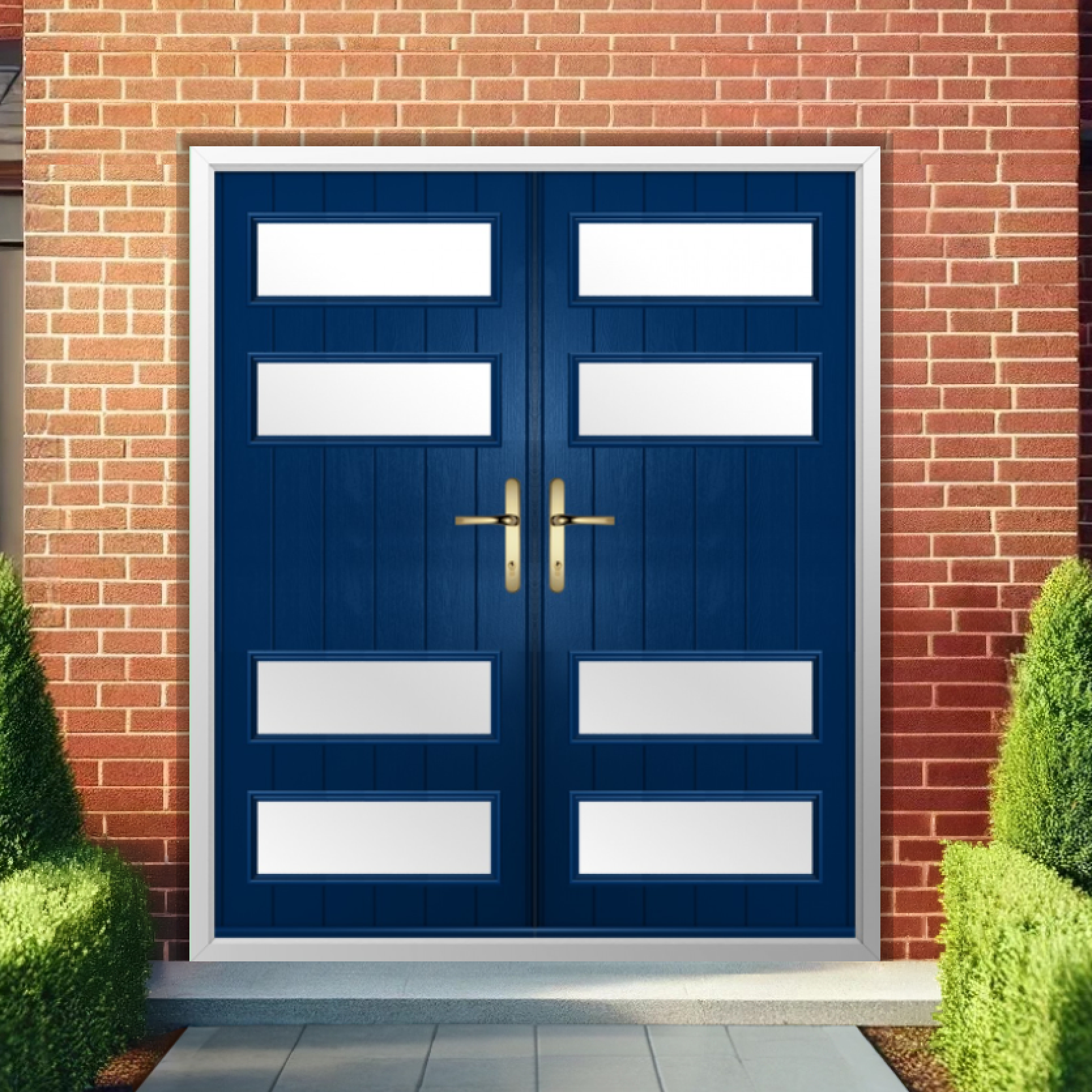 Solidor Sorrento Composite French Door In Blue Large
                        Image