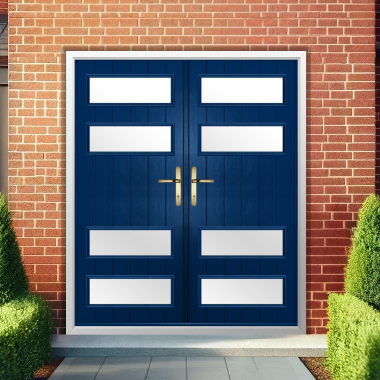 Solidor Sorrento Composite French Door In Blue Image