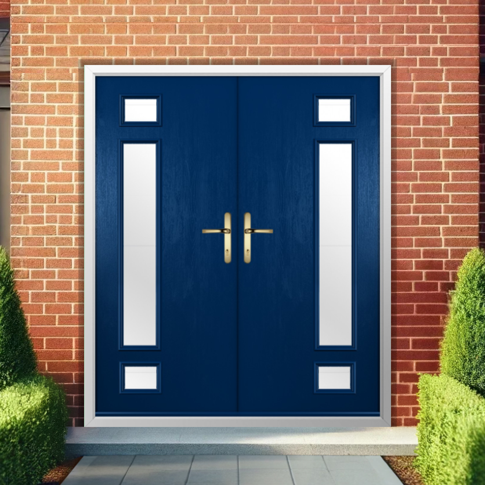 Solidor Rimini Composite French Door In Blue Large
                        Image