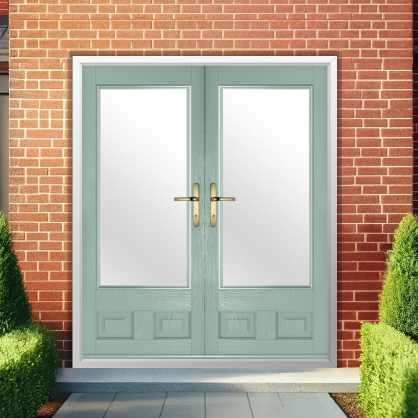 Solidor Alnwick Composite French Door In Chartwell Green Image