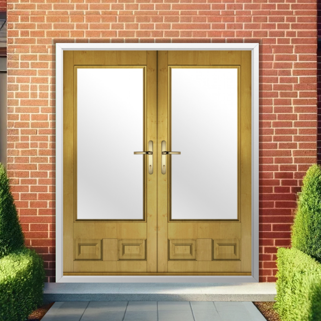 Solidor Alnwick Composite French Door In Irish Oak Image