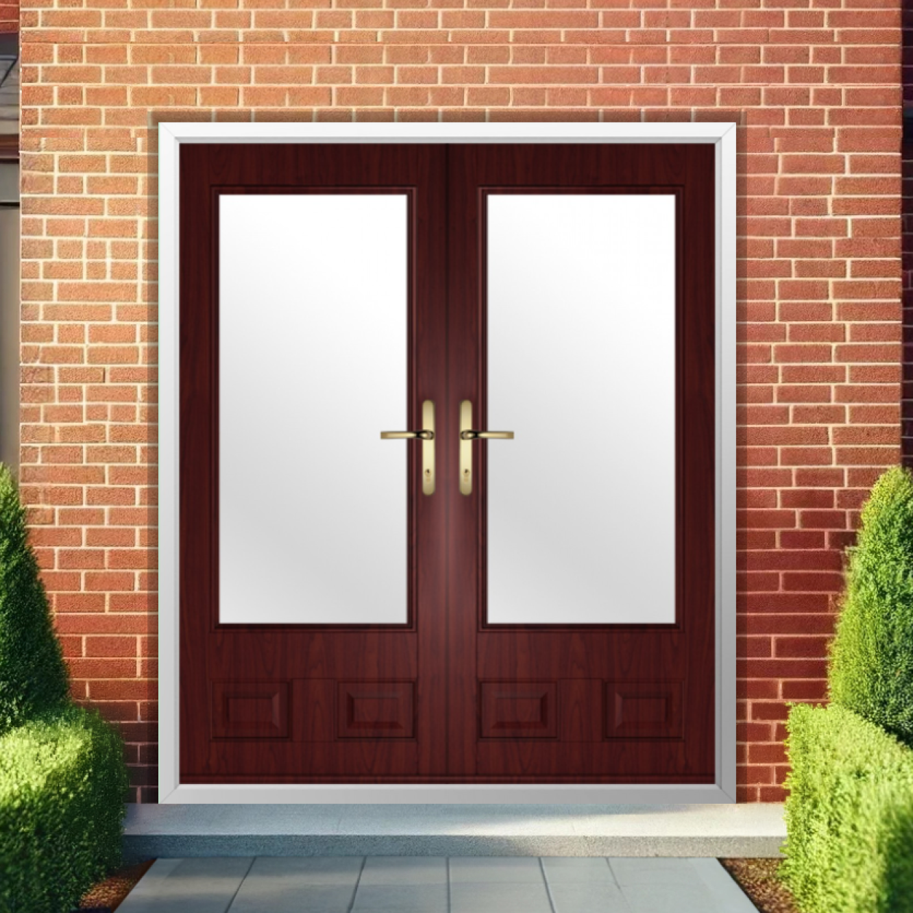 Solidor Alnwick Composite French Door In Rosewood Image
