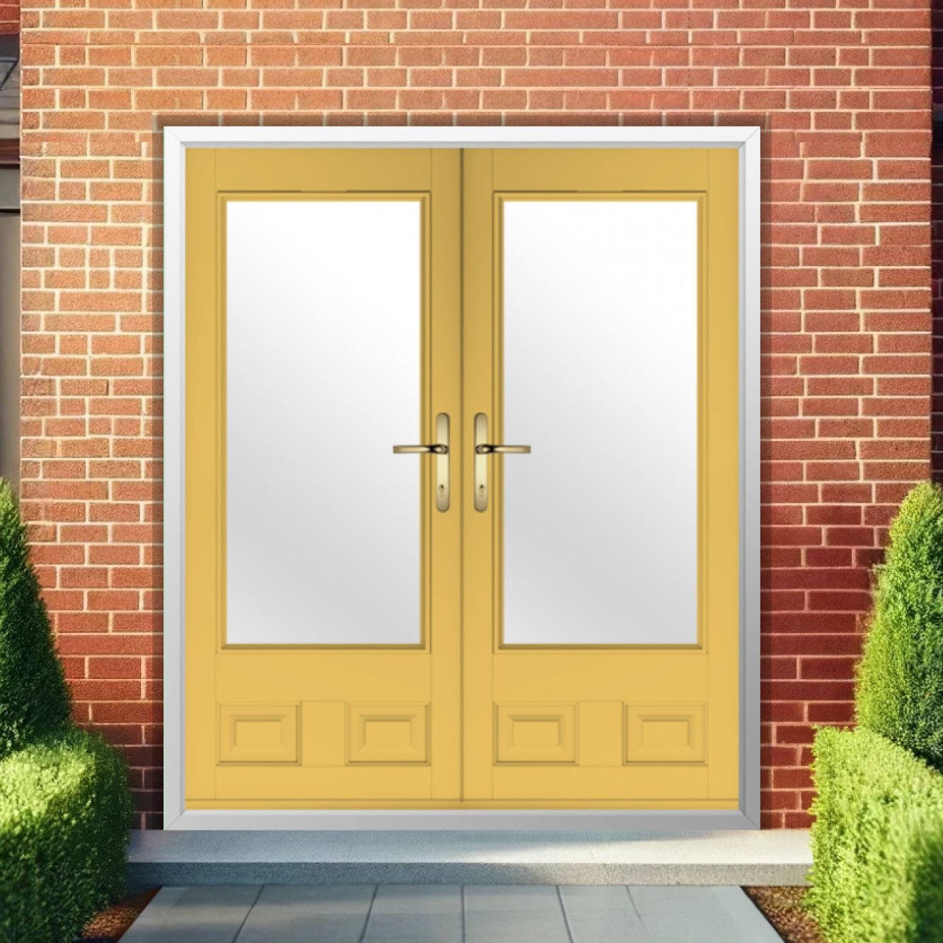 Solidor Alnwick Composite French Door In Buttercup Yellow Image