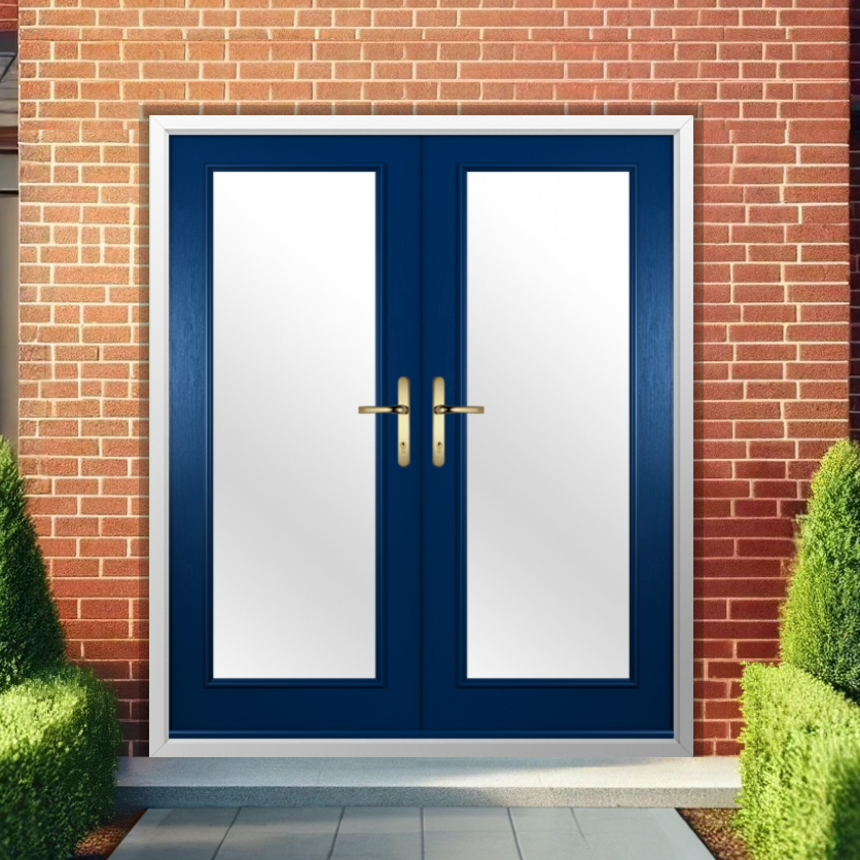 Solidor Windsor Composite French Door In Blue Large
                        Image