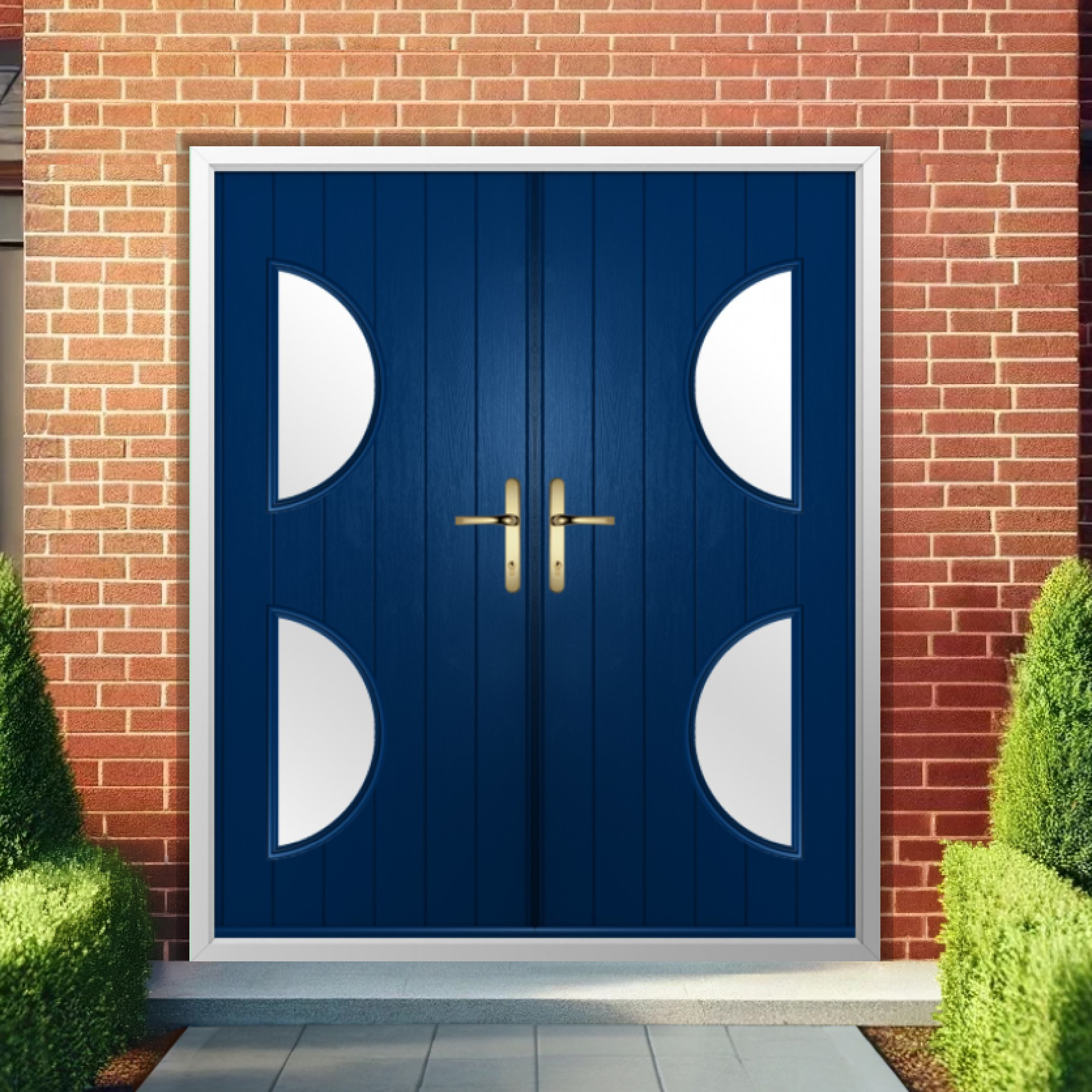 Solidor Siena Composite French Door In Blue Large
                        Image