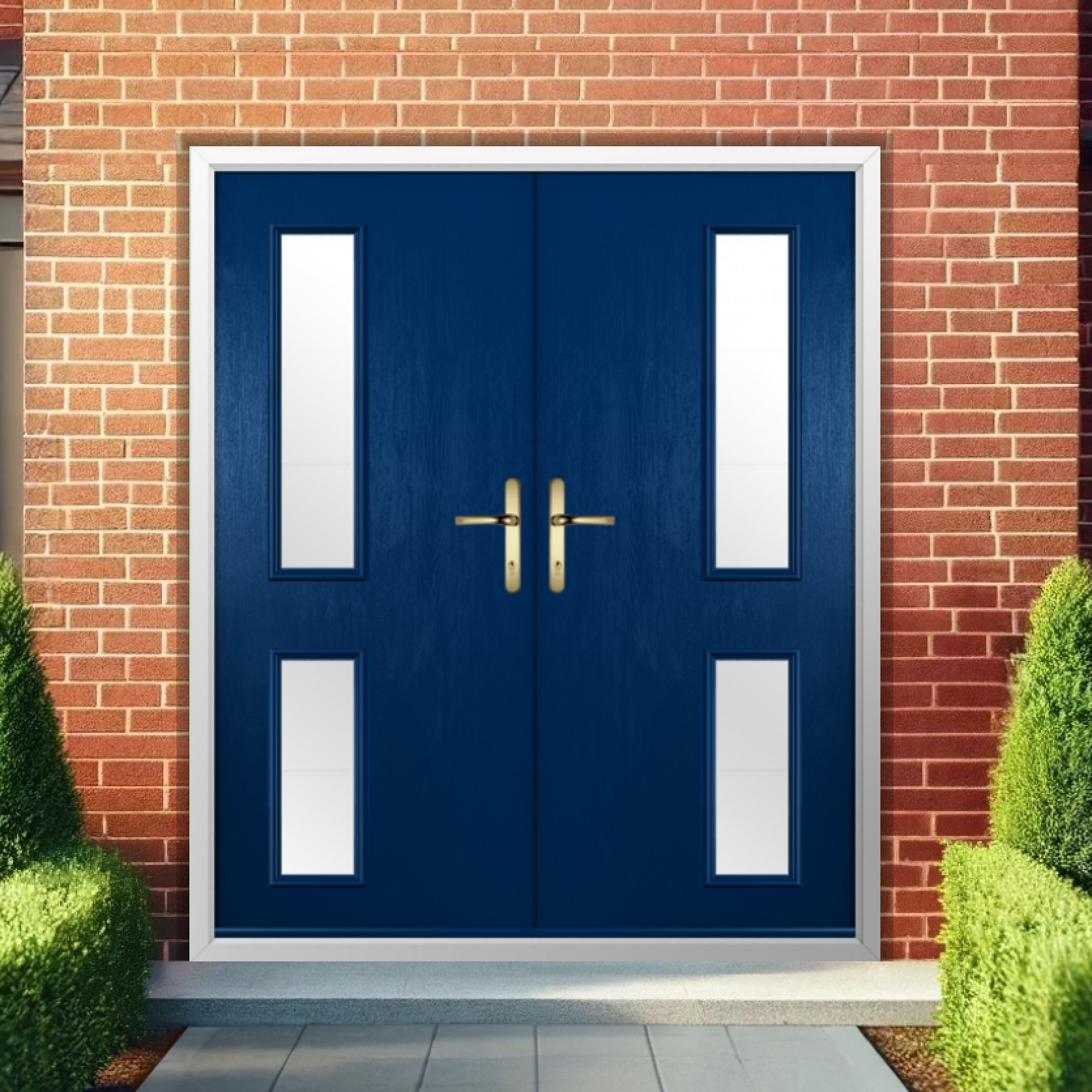 Solidor Garda Composite French Door In Blue Large
                        Image