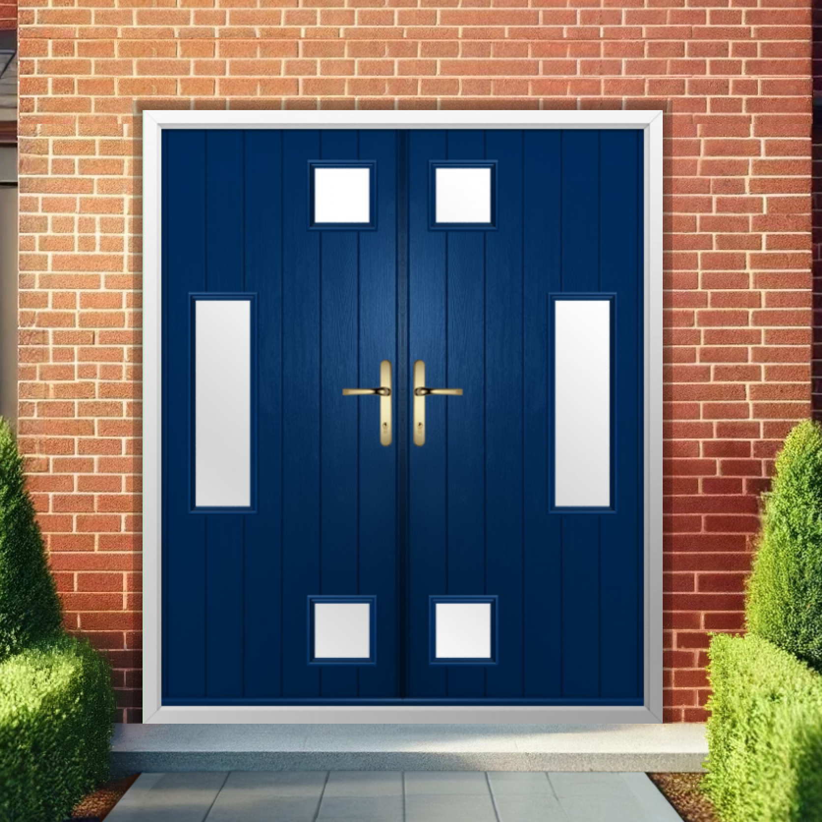 Solidor Messina Composite French Door In Blue Large
                        Image