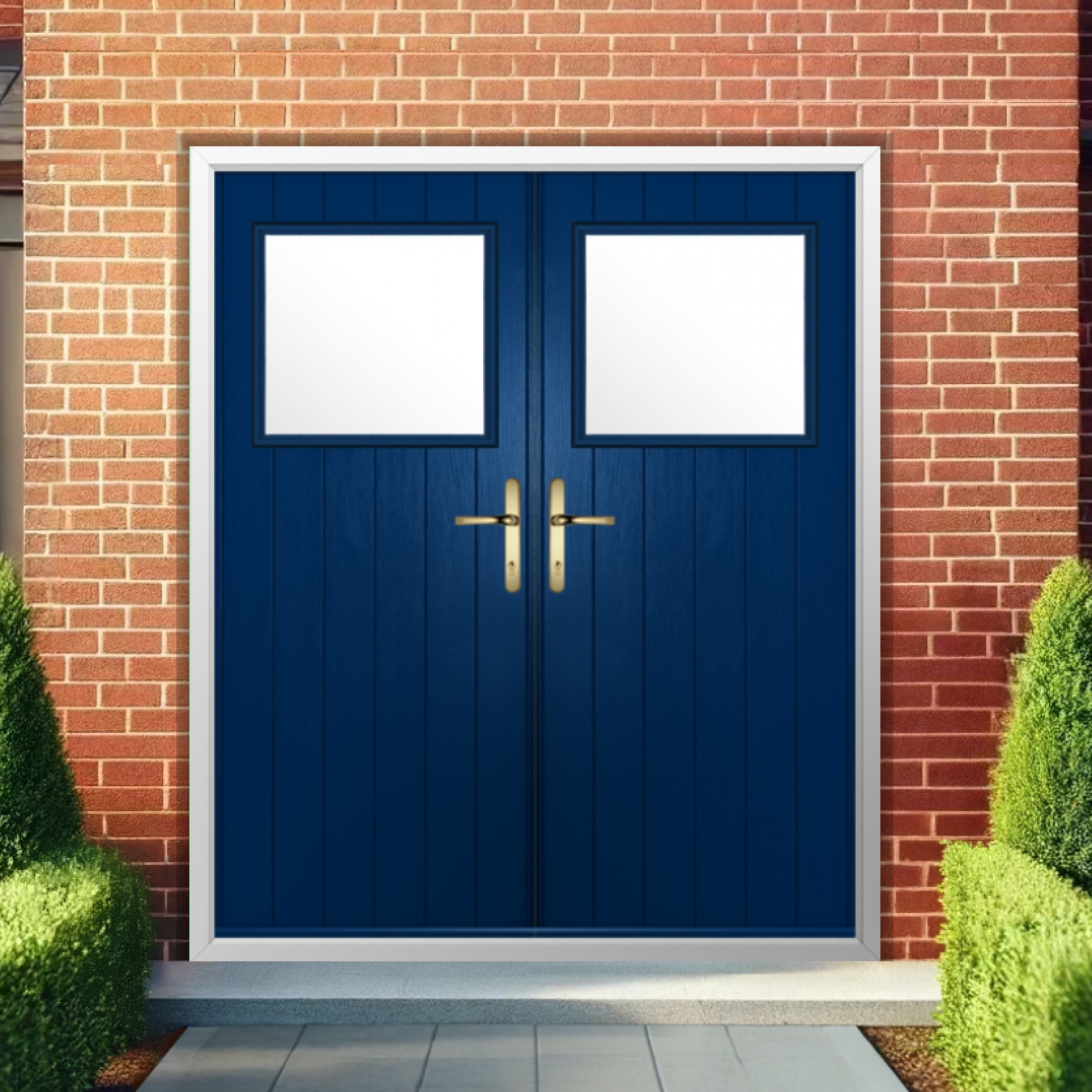 Solidor Trieste Composite French Door In Blue Large
                        Image