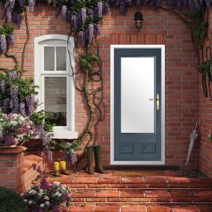 Solidor Alnwick Composite Traditional Door In Anthracite Grey