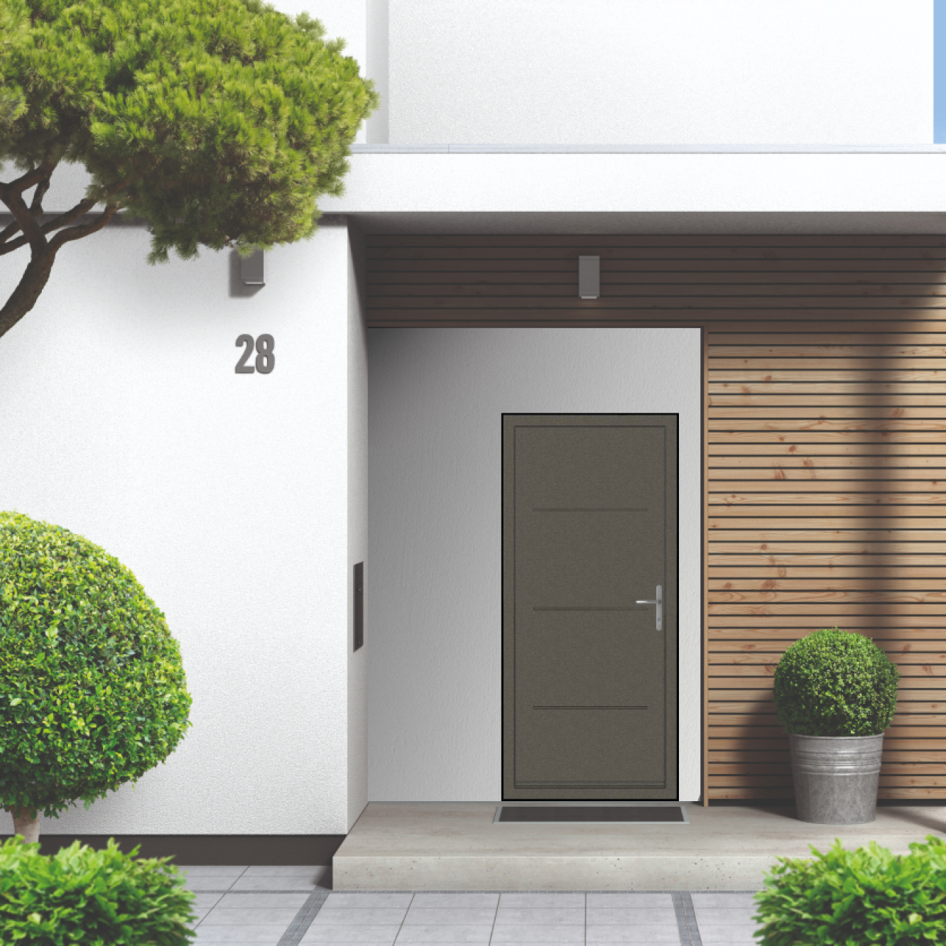 Smart Signature Millbrook Aluminium Composite Door In Desert Grey Image