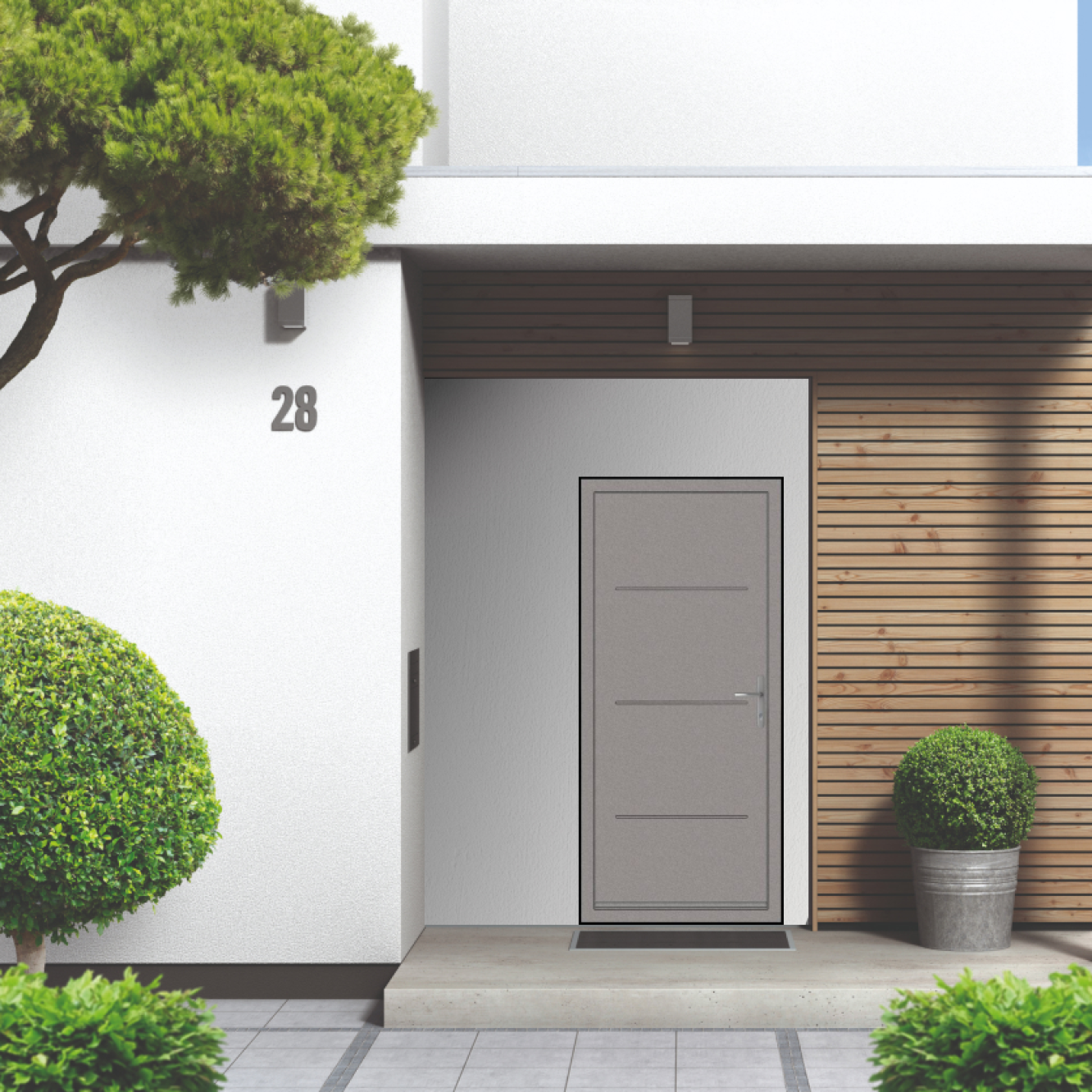 Smart Signature Millbrook Aluminium Composite Door In Diamond Grey Image