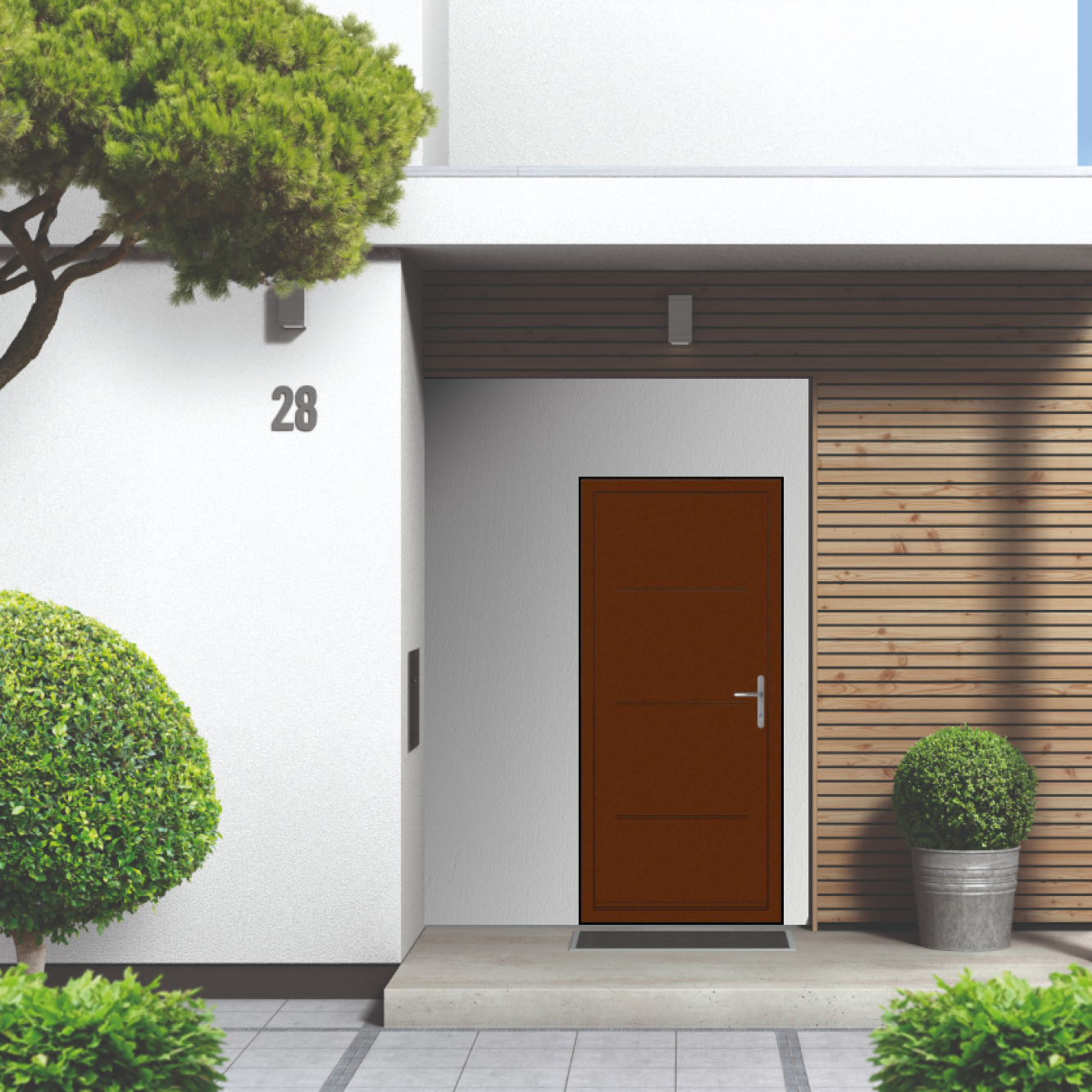 Smart Signature Millbrook Aluminium Composite Door In Caramel Image