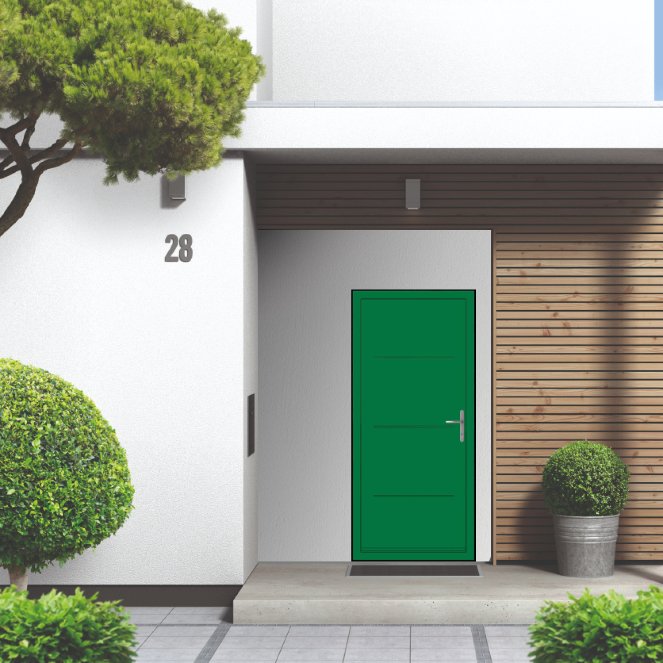 Smart Signature Millbrook Aluminium Composite Door In Mint Green Image
