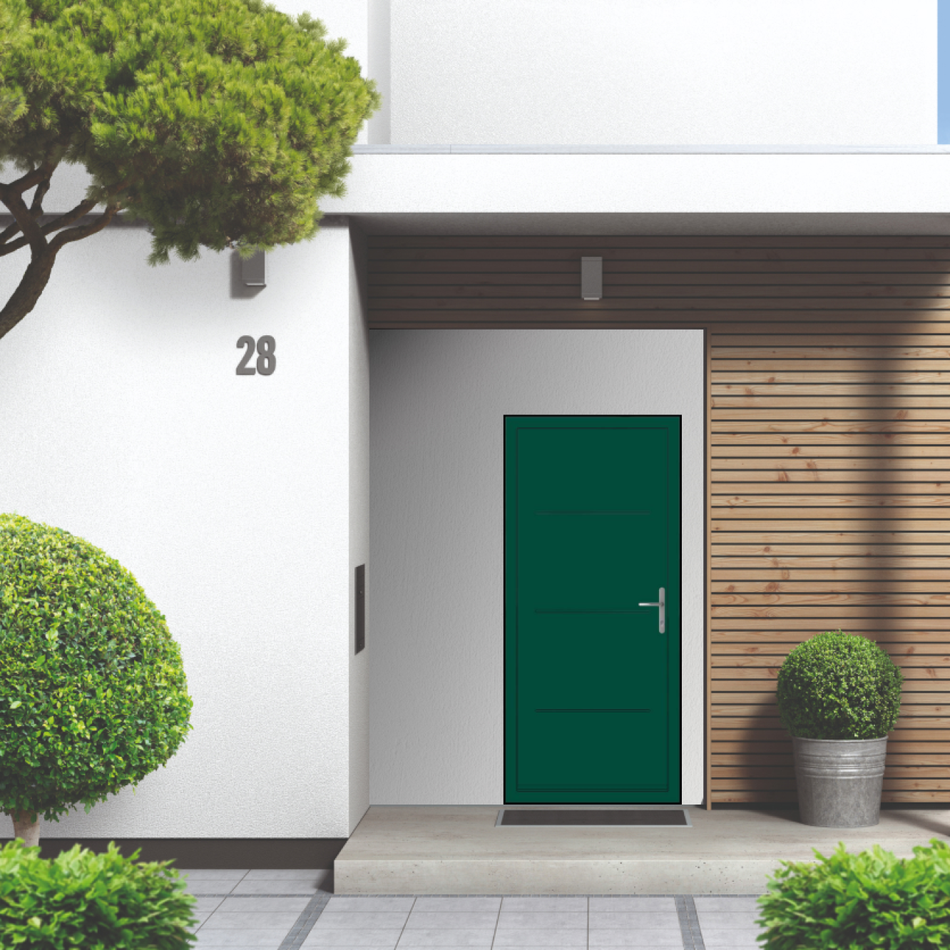 Smart Signature Millbrook Aluminium Composite Door In Moss Green Image