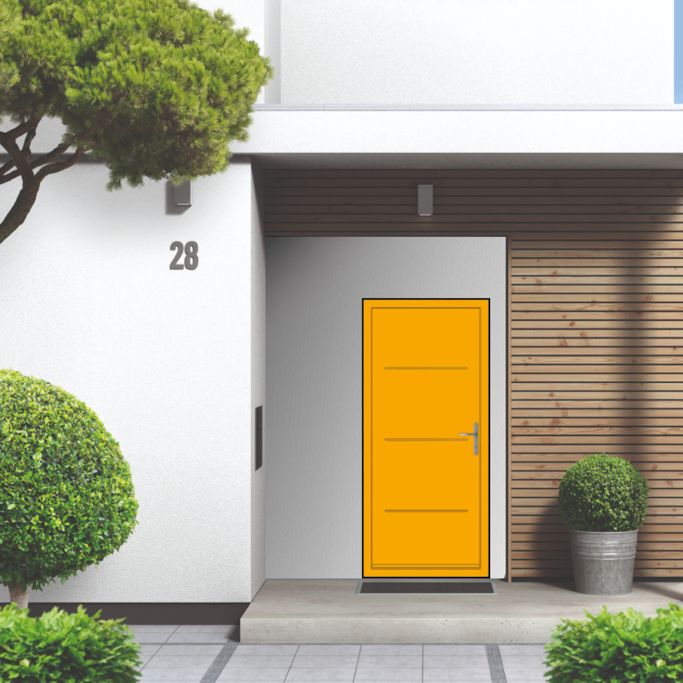 Smart Signature Millbrook Aluminium Composite Door In Melon Yellow Image