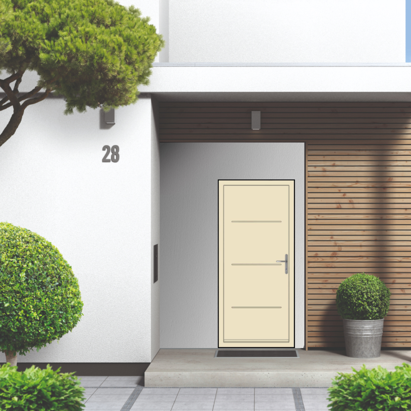 Smart Signature Millbrook Aluminium Composite Door In Bibury Steam Image