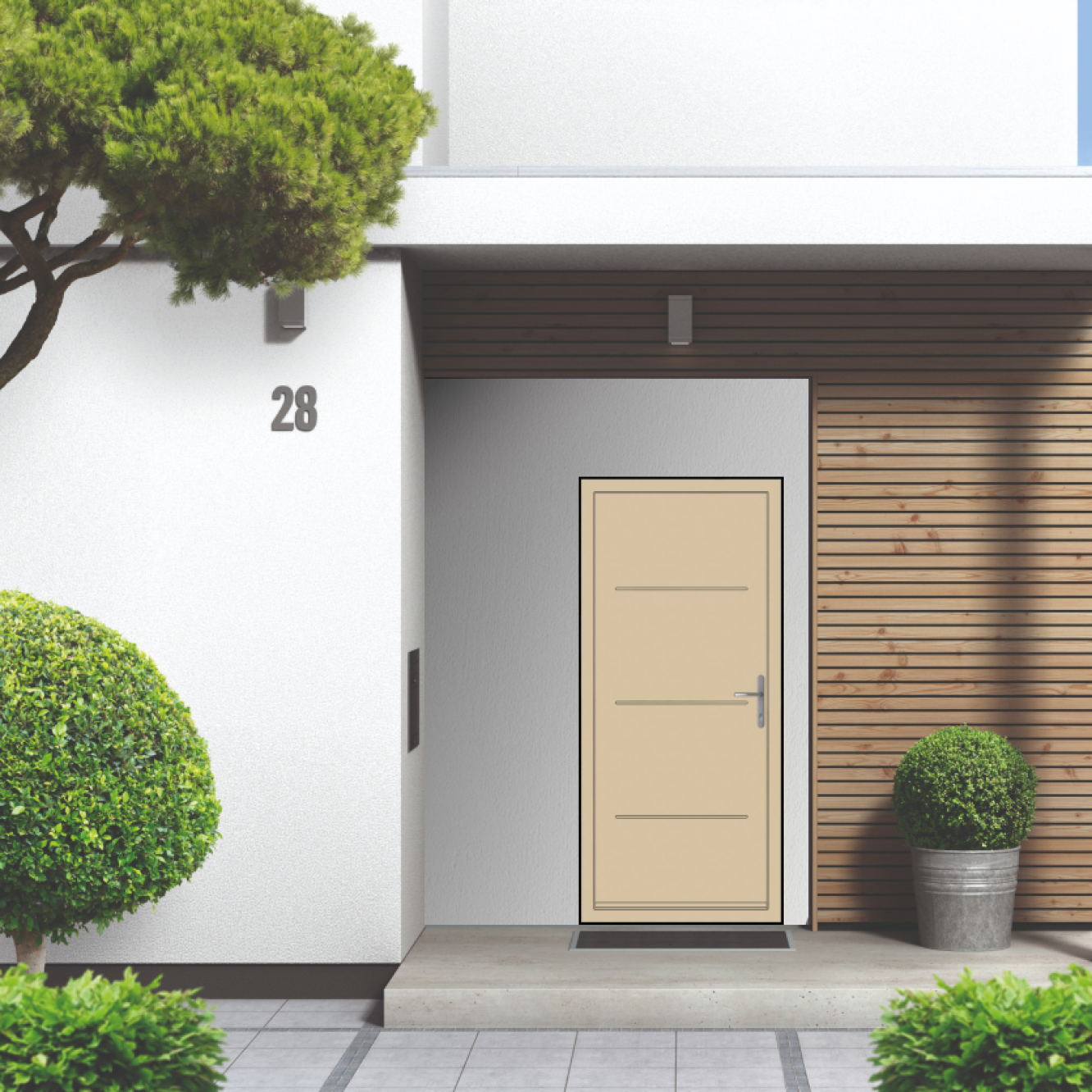 Smart Signature Millbrook Aluminium Composite Door In Cheltenham Stone Image