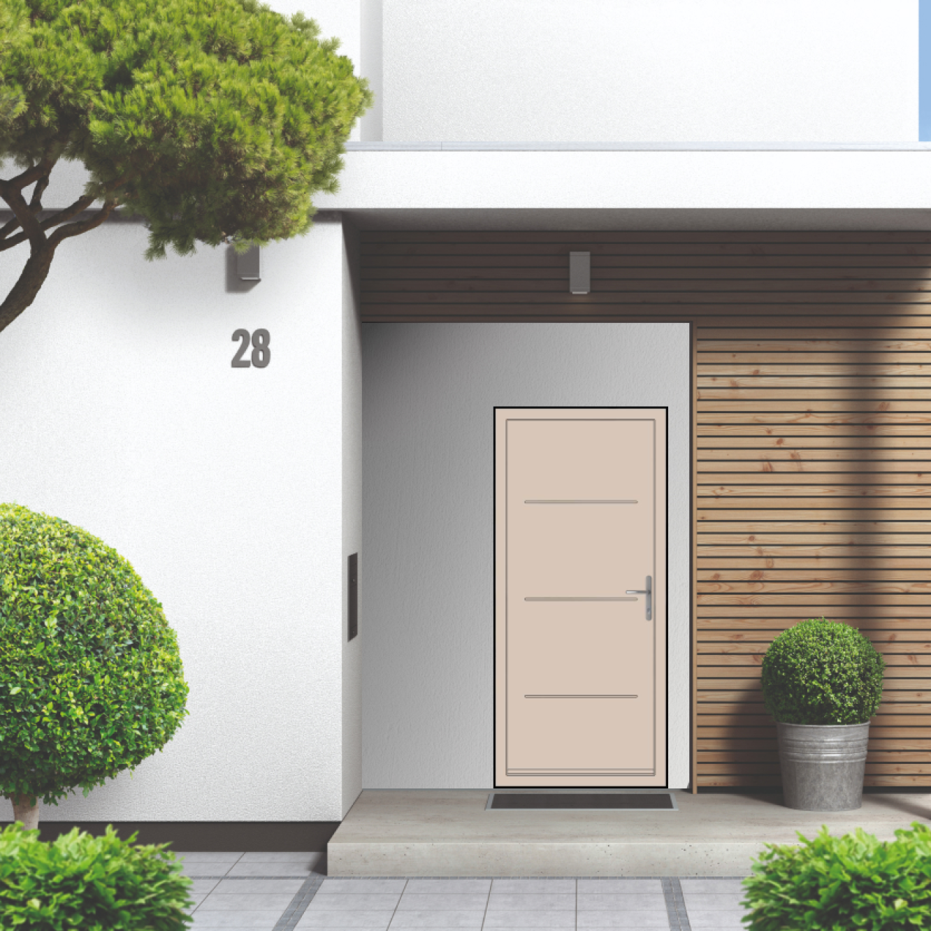 Smart Signature Millbrook Aluminium Composite Door In Fairford Tile Image